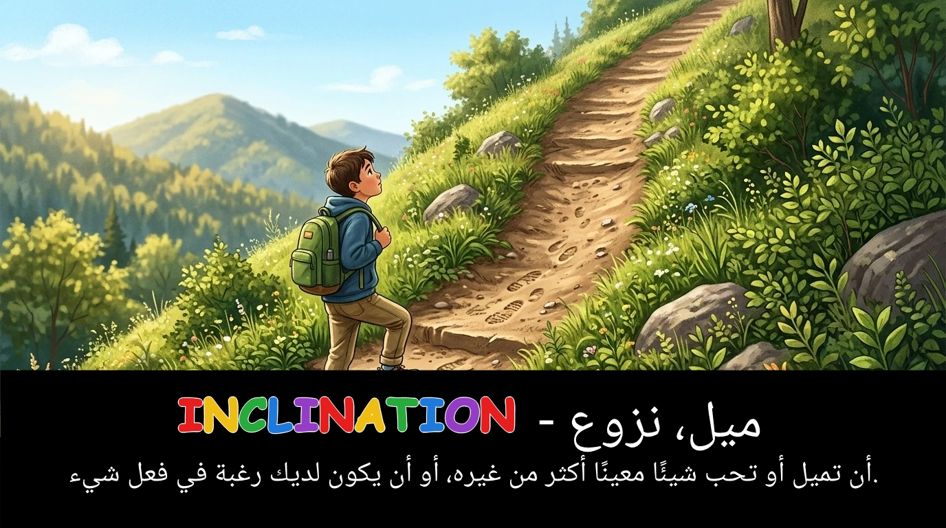 Arabic Illustration for inclination
